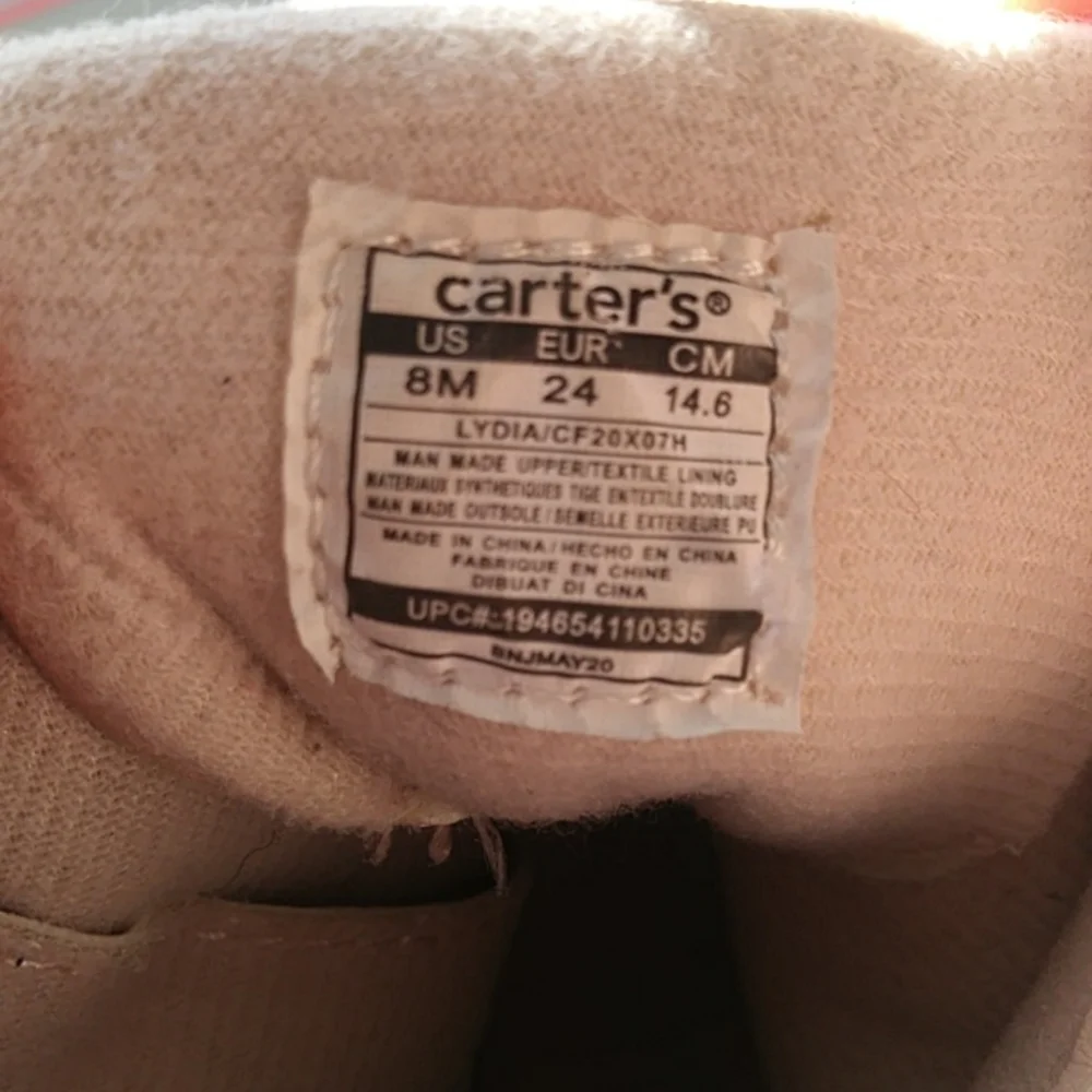 Carter's Size 8 Pink Combat Boots